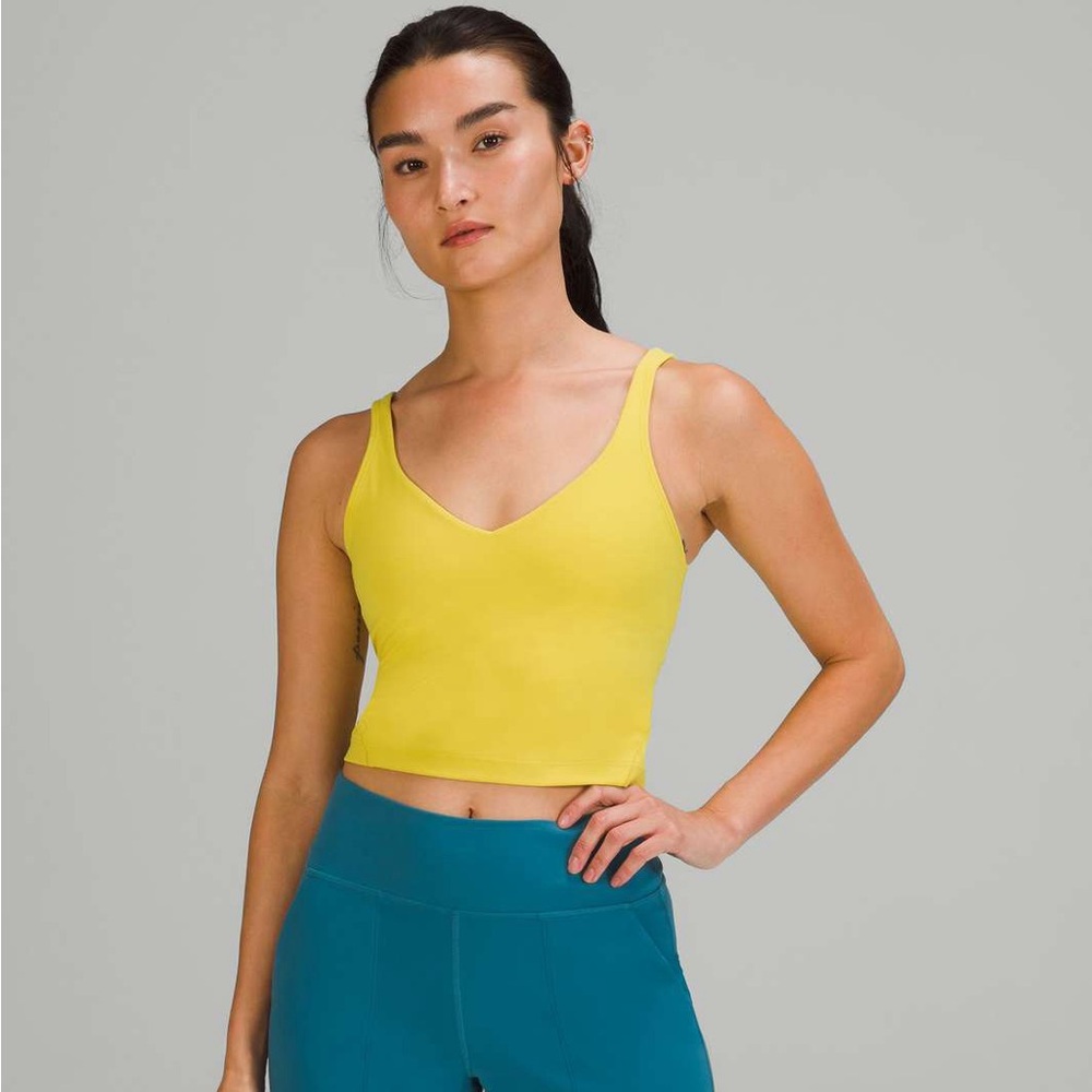 Lululemon Align Cropped Tank Top in Yellow